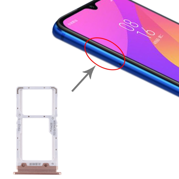 Vassoio scheda SIM + Vassoio scheda SIM / Vassoio scheda micro SD per Xiaomi Mi CC9, For Mi CC9, For Xiaomi Mi CC9 Vassoio scheda SIM + Vassoio scheda SIM / Vassoio scheda micro SD per Xiaomi Mi CC9, For Mi CC9, For Xiaomi Mi CC9